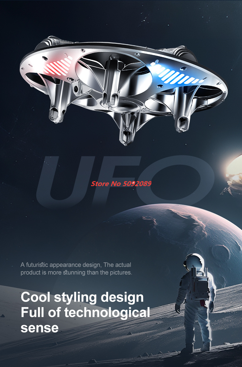 Drone Led Light - Mini Drone Quadricoptère Télécommandé Intelligent 2.4G