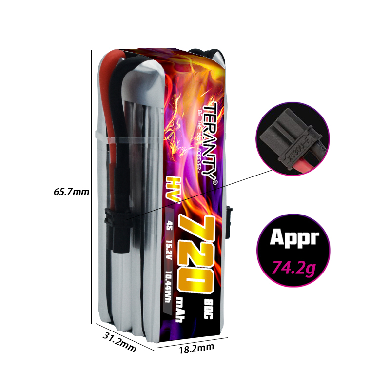 Batterie Lipo HV TERANTY 720mA - Drone Frame avis et prix
