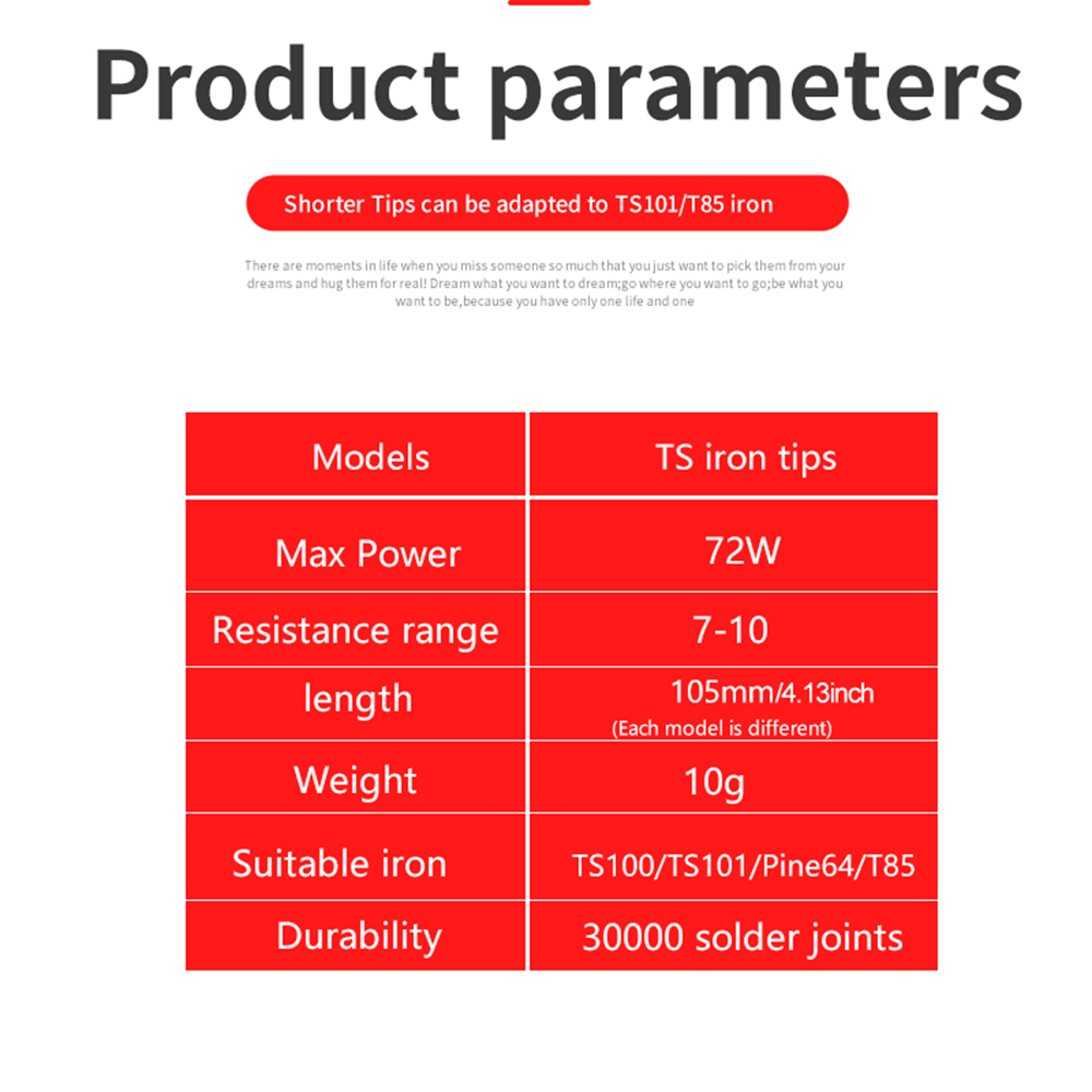 TS101/TS100/T85 pointes de fer - Drone Buzzer avis et prix